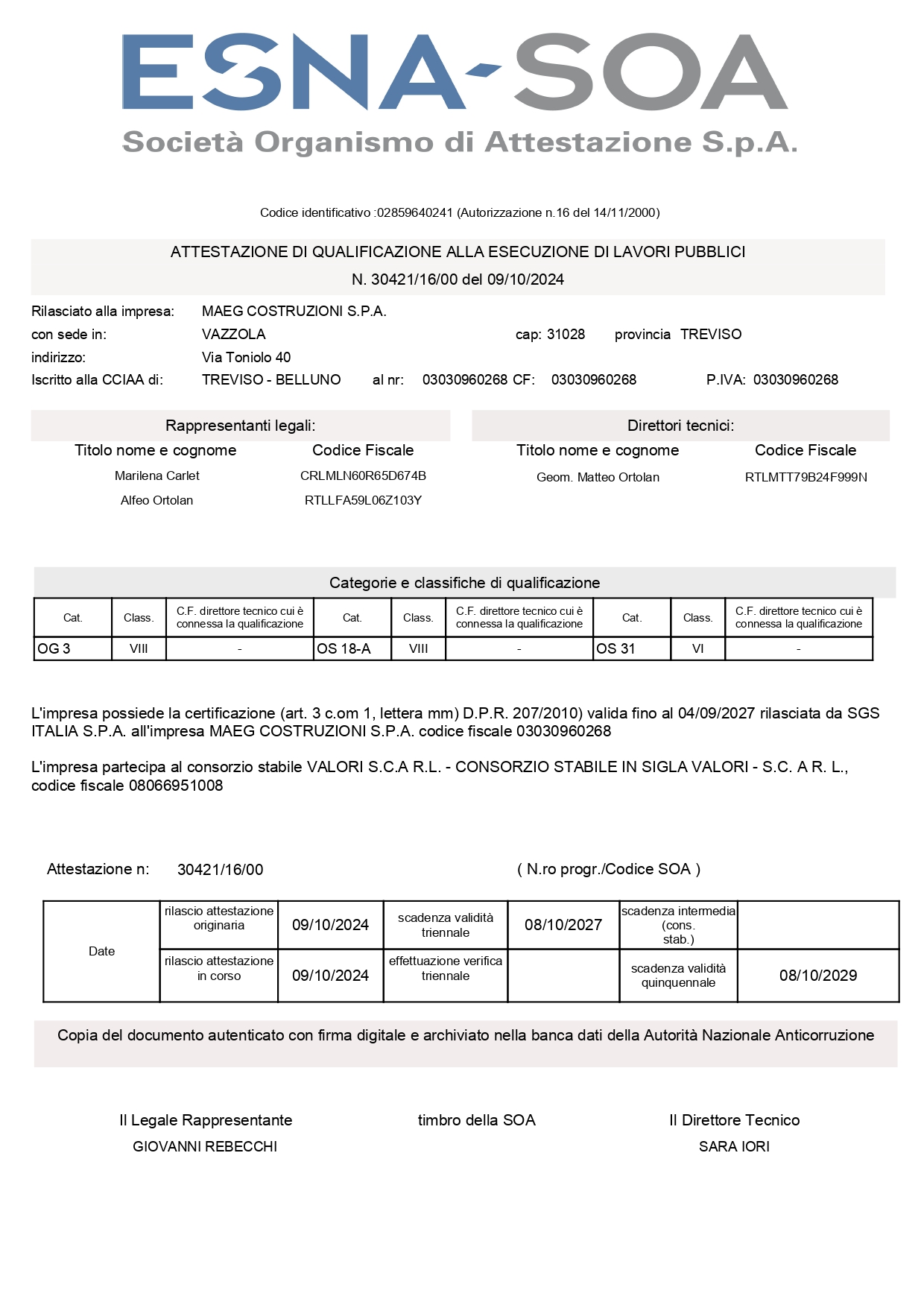 Attestazione SOA